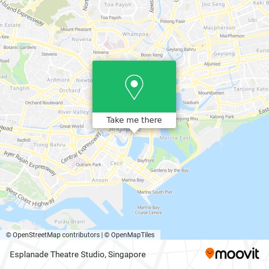 Esplanade Theatre Studio map
