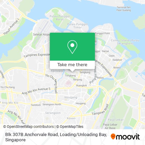 Blk 307B Anchorvale Road, Loading / Unloading Bay地图