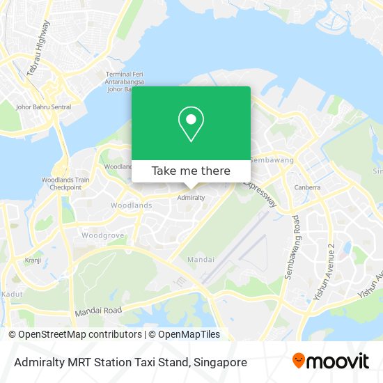 Admiralty MRT Station Taxi Stand map