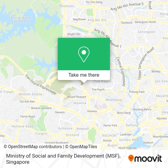 Ministry of Social and Family Development (MSF) map