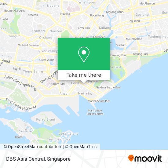 DBS Asia Central map