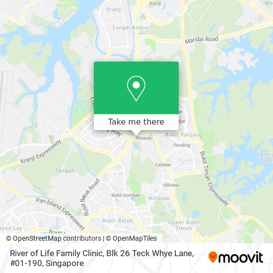 River of Life Family Clinic, Blk 26 Teck Whye Lane, #01-190 map