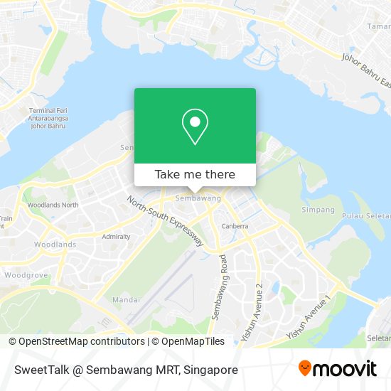 SweetTalk @ Sembawang MRT map