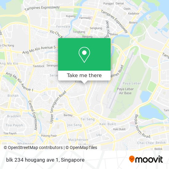 blk 234 hougang ave 1 map