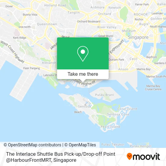 The Interlace Shuttle Bus Pick-up / Drop-off Point @HarbourFrontMRT map