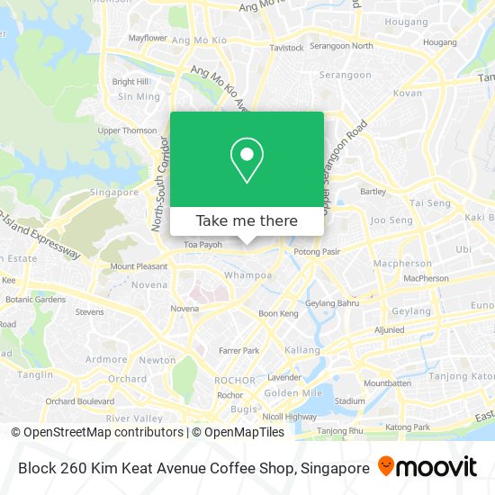 Block 260 Kim Keat Avenue Coffee Shop地图