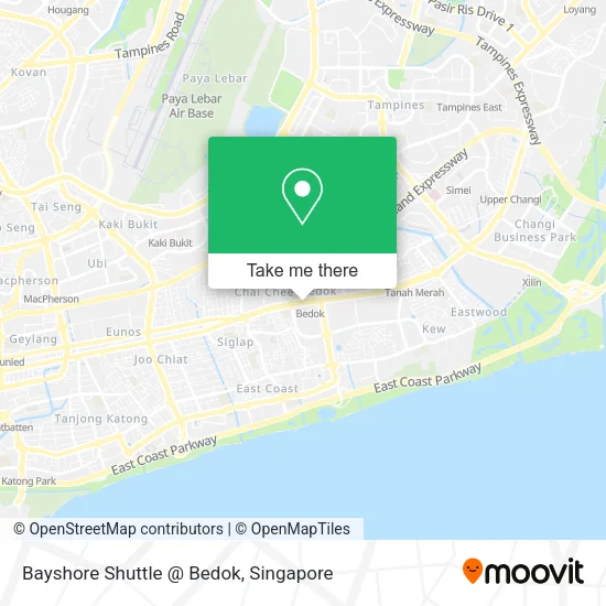 Bayshore Shuttle @ Bedok map