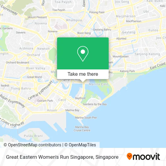 Great Eastern Women's Run Singapore地图
