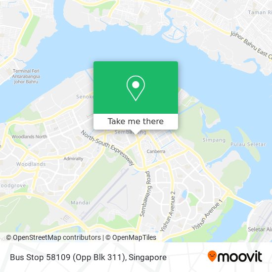 Bus Stop 58109 (Opp Blk 311) map