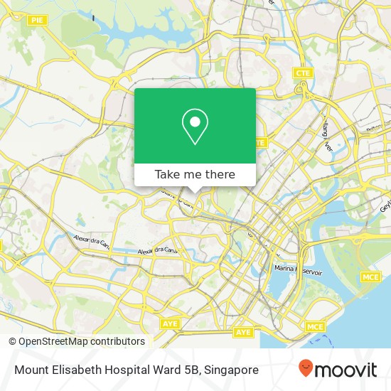 Mount Elisabeth Hospital Ward 5B地图