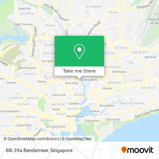 Blk 39a Bendemeer map