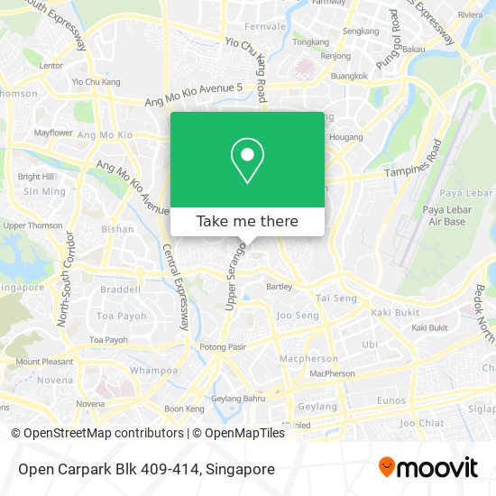 Open Carpark Blk 409-414 map