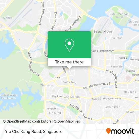 Yio Chu Kang Road map