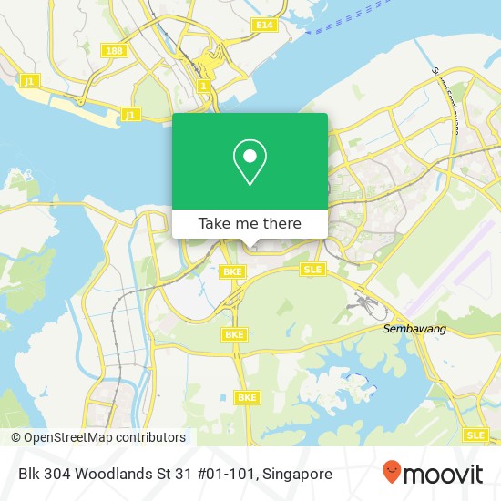 Blk 304 Woodlands St 31 #01-101 map