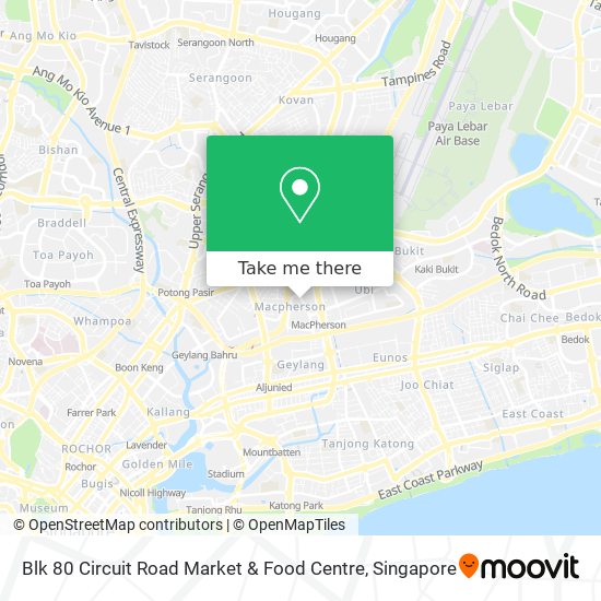 Blk 80 Circuit Road Market & Food Centre地图