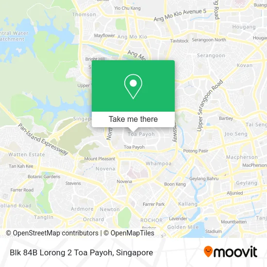 Blk 84B Lorong 2 Toa Payoh map