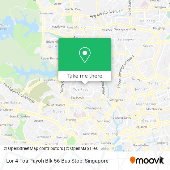 Lor 4 Toa Payoh Blk 56 Bus Stop map
