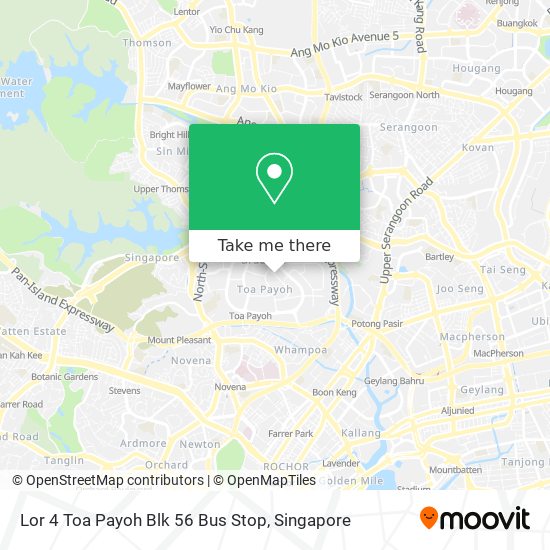 Lor 4 Toa Payoh Blk 56 Bus Stop地图