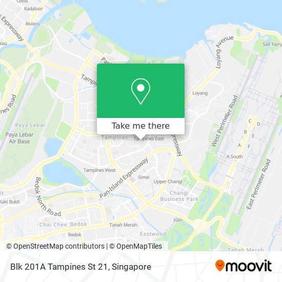 Blk 201A Tampines St 21 map