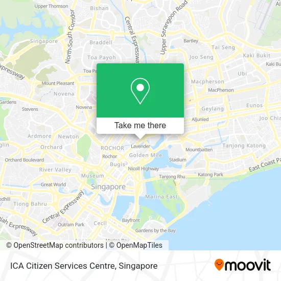 ICA Citizen Services Centre map