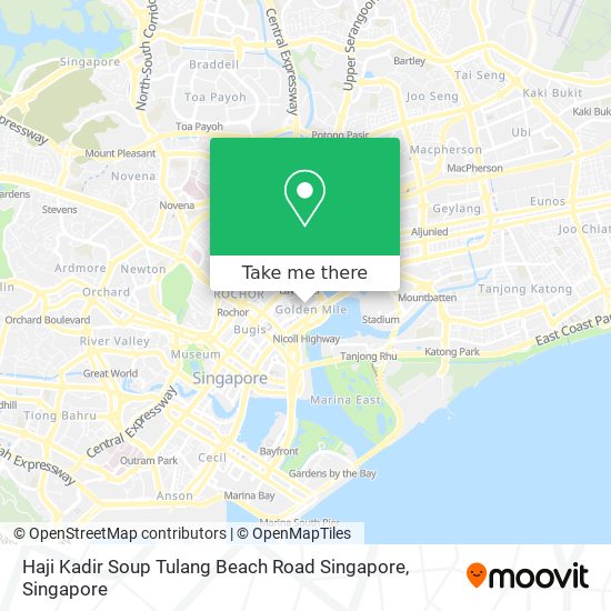 Haji Kadir Soup Tulang Beach Road Singapore map