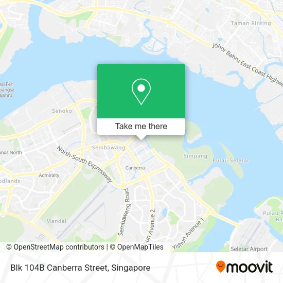 Blk 104B Canberra Street map