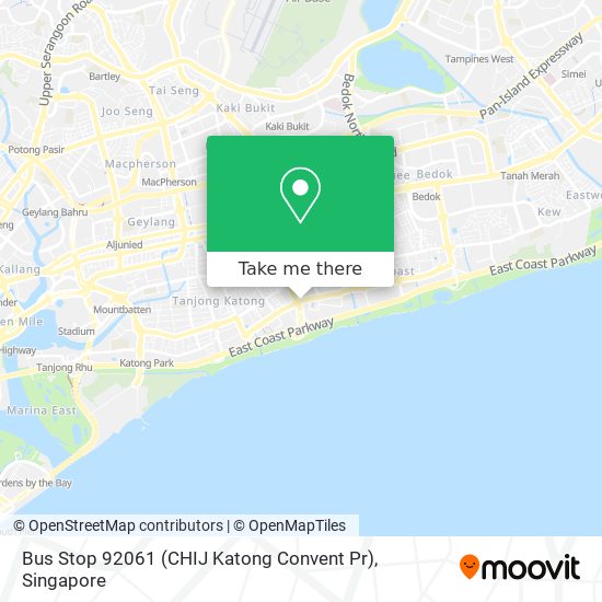 Bus Stop 92061 (CHIJ Katong Convent Pr) map