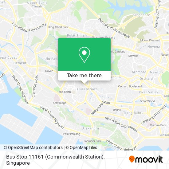 Bus Stop 11161 (Commonwealth Station) map