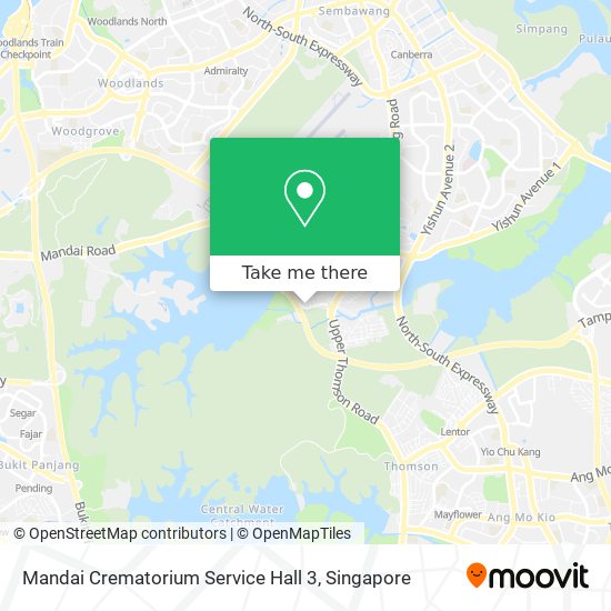 Mandai Crematorium Service Hall 3地图