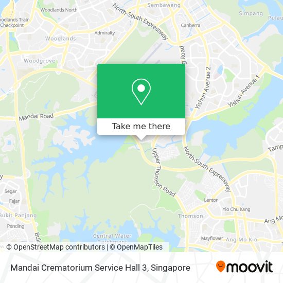 Mandai Crematorium Service Hall 3 map