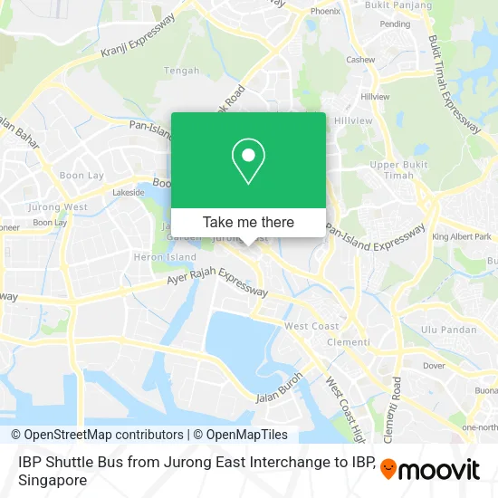 IBP Shuttle Bus from Jurong East Interchange to IBP地图