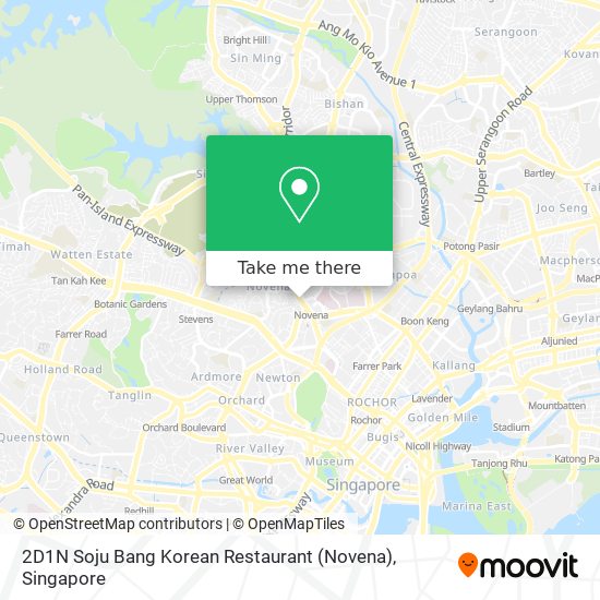 2D1N Soju Bang Korean Restaurant (Novena) map