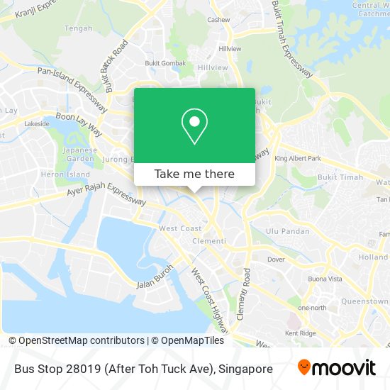 Bus Stop 28019 (After Toh Tuck Ave) map