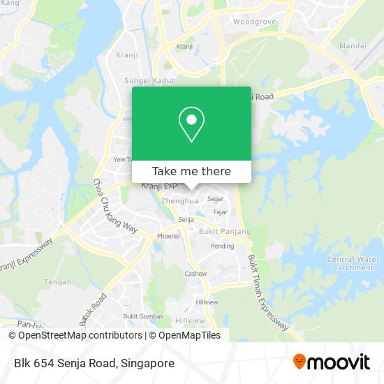 Blk 654 Senja Road map