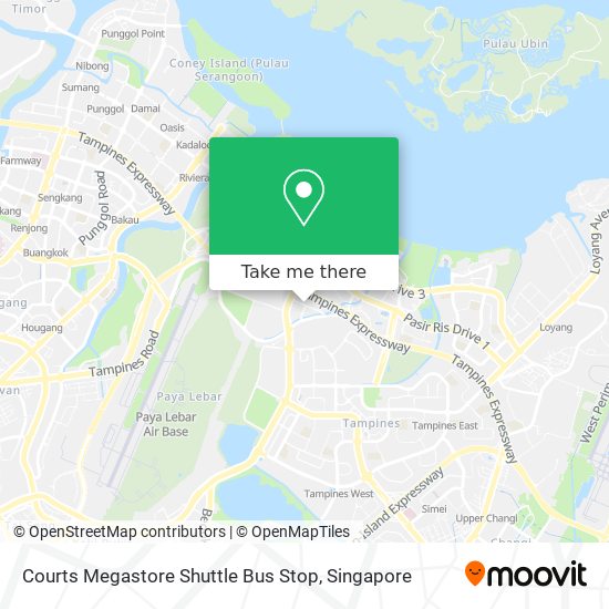 Courts Megastore Shuttle Bus Stop map