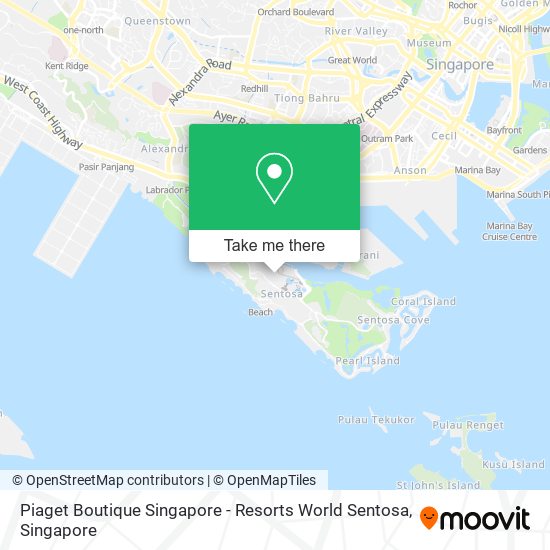 Piaget Boutique Singapore - Resorts World Sentosa map