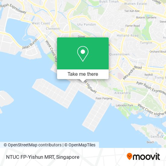 NTUC FP-Yishun MRT map