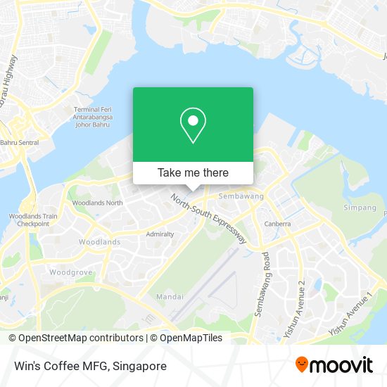 Win's Coffee MFG map