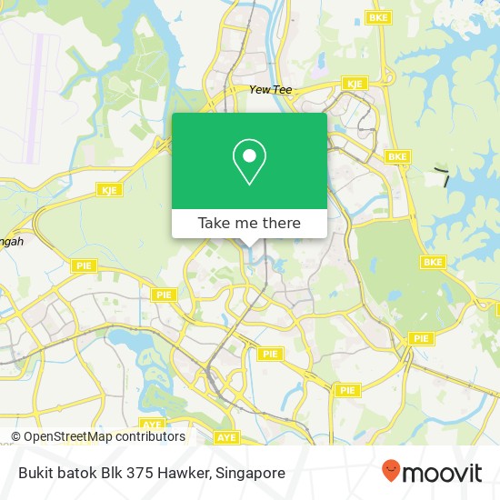 Bukit batok Blk 375 Hawker map