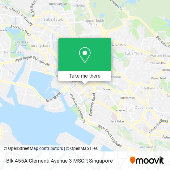 Blk 455A Clementi Avenue 3 MSCP地图