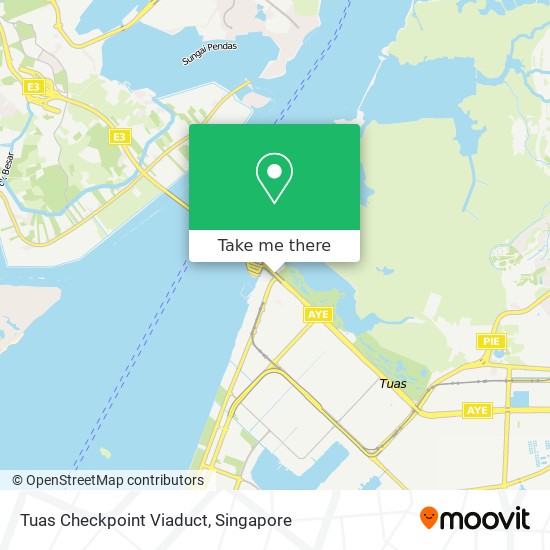 Tuas Checkpoint Viaduct map