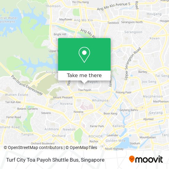 Turf City Toa Payoh Shuttle Bus map