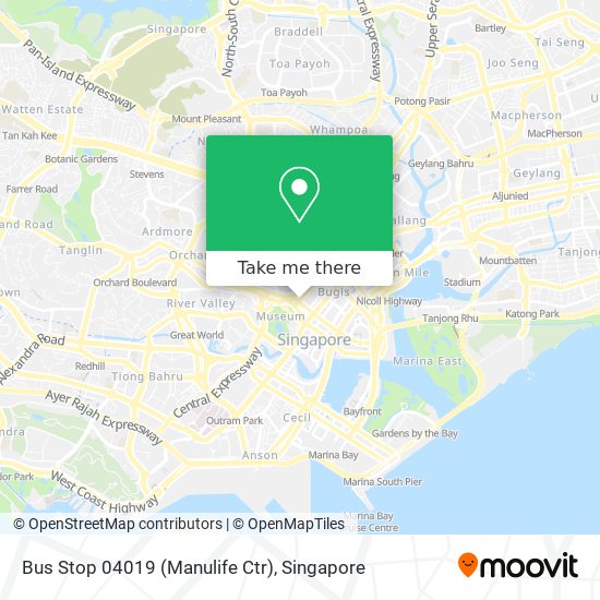 Bus Stop 04019 (Manulife Ctr) map