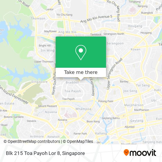 Blk 215 Toa Payoh Lor 8 map