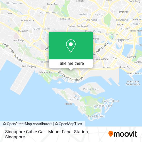 How to get to Singapore Cable Car Mount Faber Station by Bus, Cable