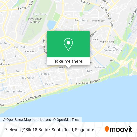 7-eleven @Blk 18 Bedok South Road map