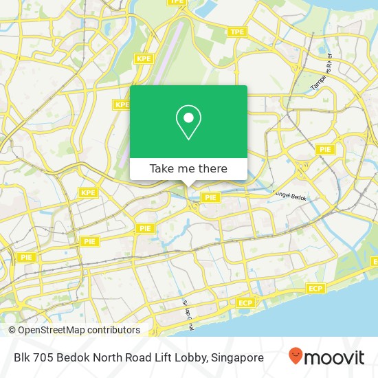 Blk 705 Bedok North Road Lift Lobby地图