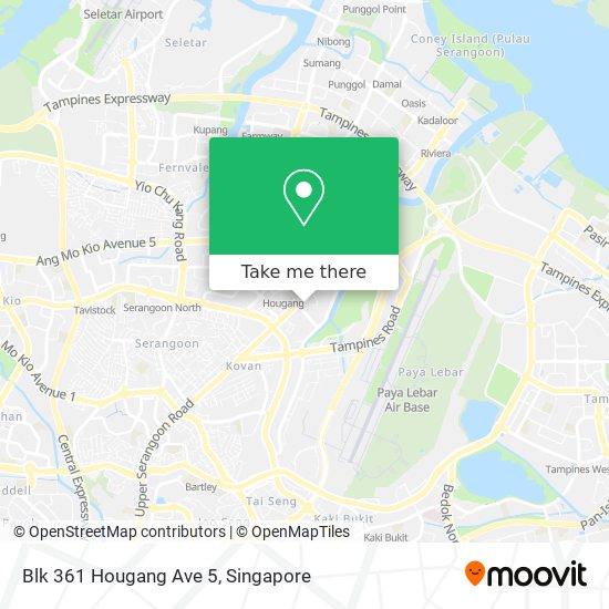 Blk 361 Hougang Ave 5 map