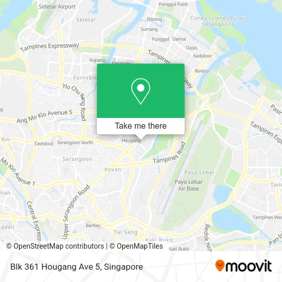 Blk 361 Hougang Ave 5 map