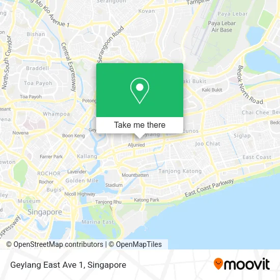 Geylang East Ave 1 map